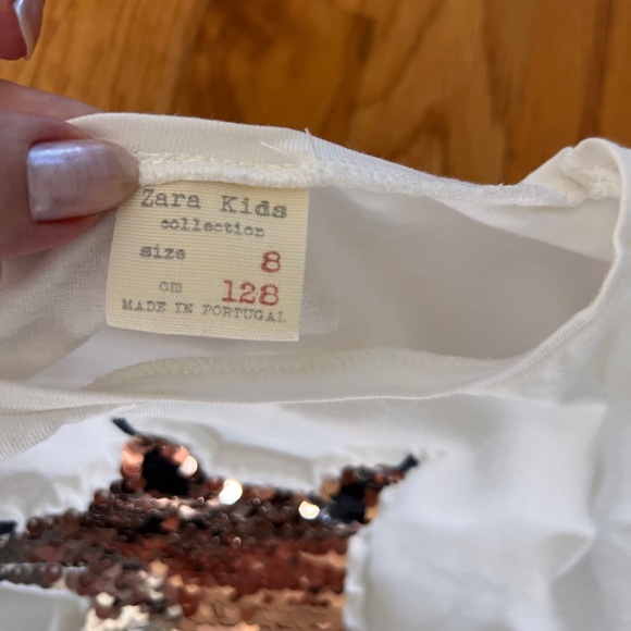 Robert the Fox Zara top with long sleeves. Girl size 8 - Picture 3 of 6